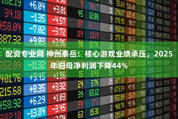 配资专业网 神州泰岳：核心游戏业绩承压，2025年归母净利润下降44%